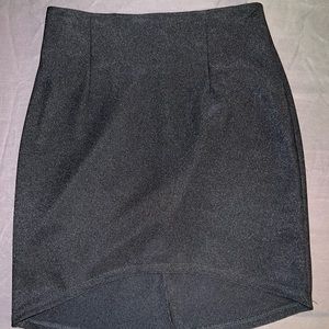Black mini skirt
